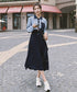 Two-Tone Pocket Shirt Dress